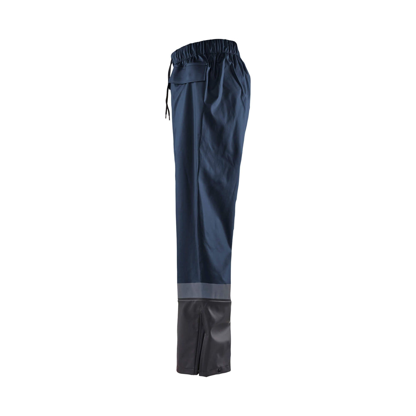 Blaklader 13222003 Waterproof Rain Trousers Dark Navy Blue/Black Left #colour_dark-navy-black
