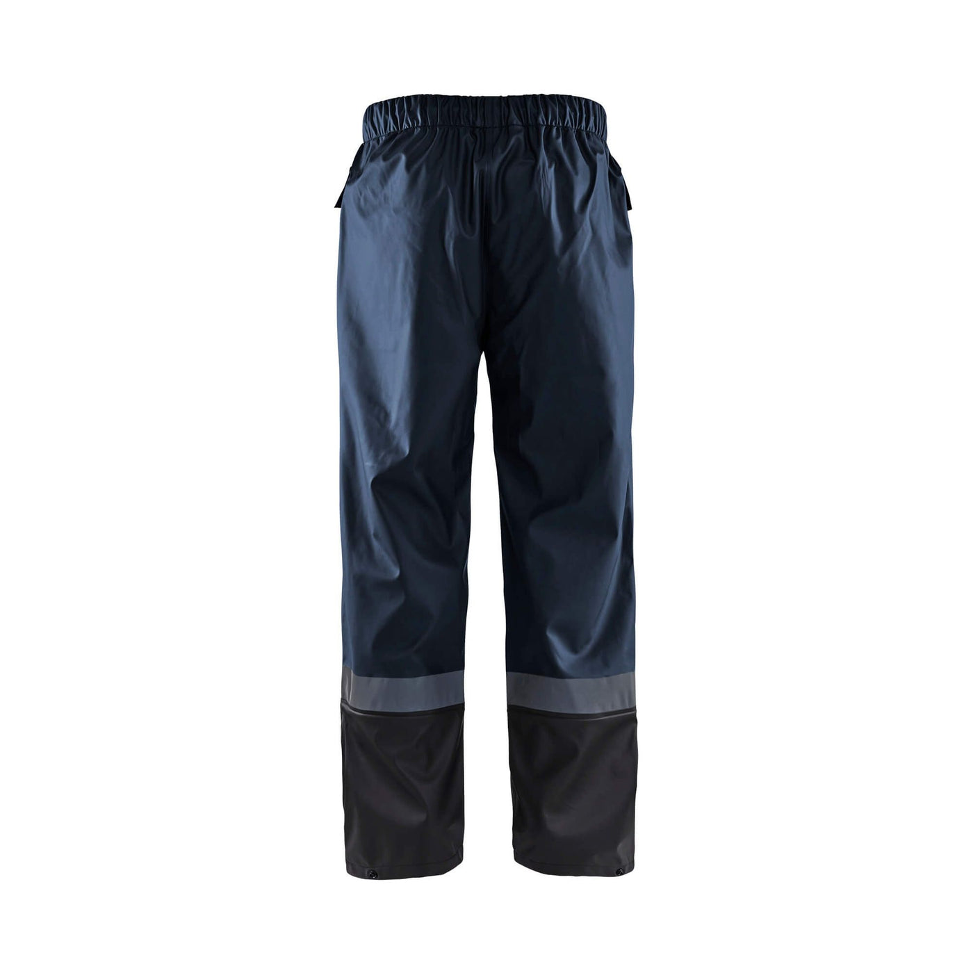Blaklader 13222003 Waterproof Rain Trousers Dark Navy Blue/Black Rear #colour_dark-navy-black