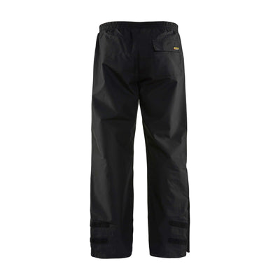 Blaklader 18661946 Waterproof Rain Trousers Black Rear #colour_black