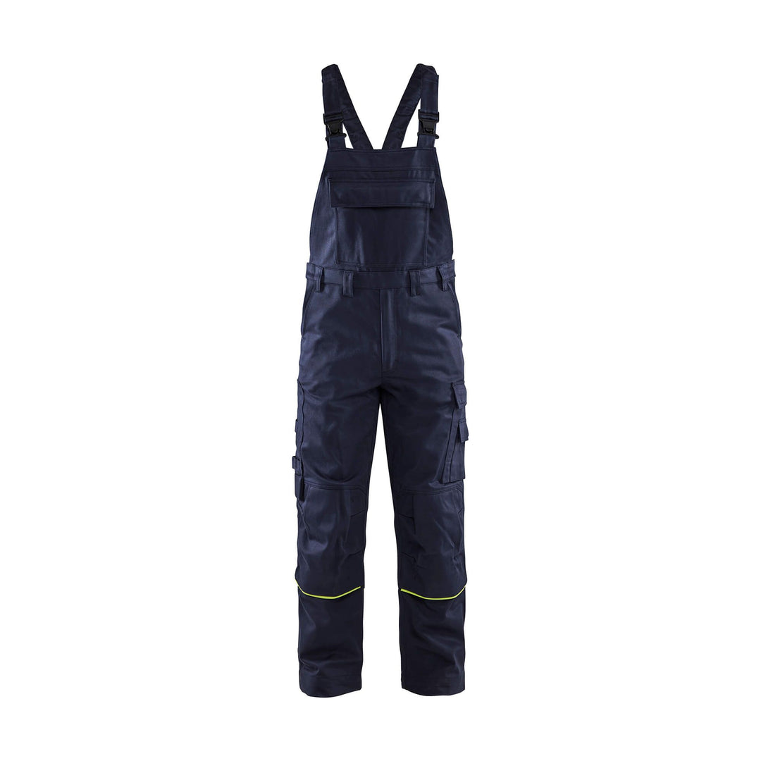 Blaklader 26011501 Welding Bib Trousers Navy Blue/Hi-Vis Yellow Main #colour_navy-blue-hi-vis-yellow