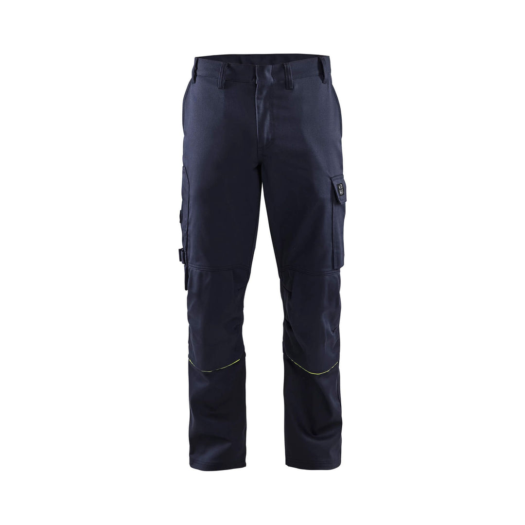 Blaklader 17011501 Welding Trousers Blue Yellow Navy Blue/Hi-Vis Yellow Main #colour_navy-blue-yellow