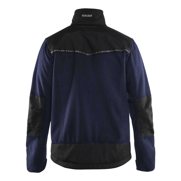 Blaklader 49552524 Windproof Fleece Jacket Navy Blue/Black Rear #colour_navy-blue-black