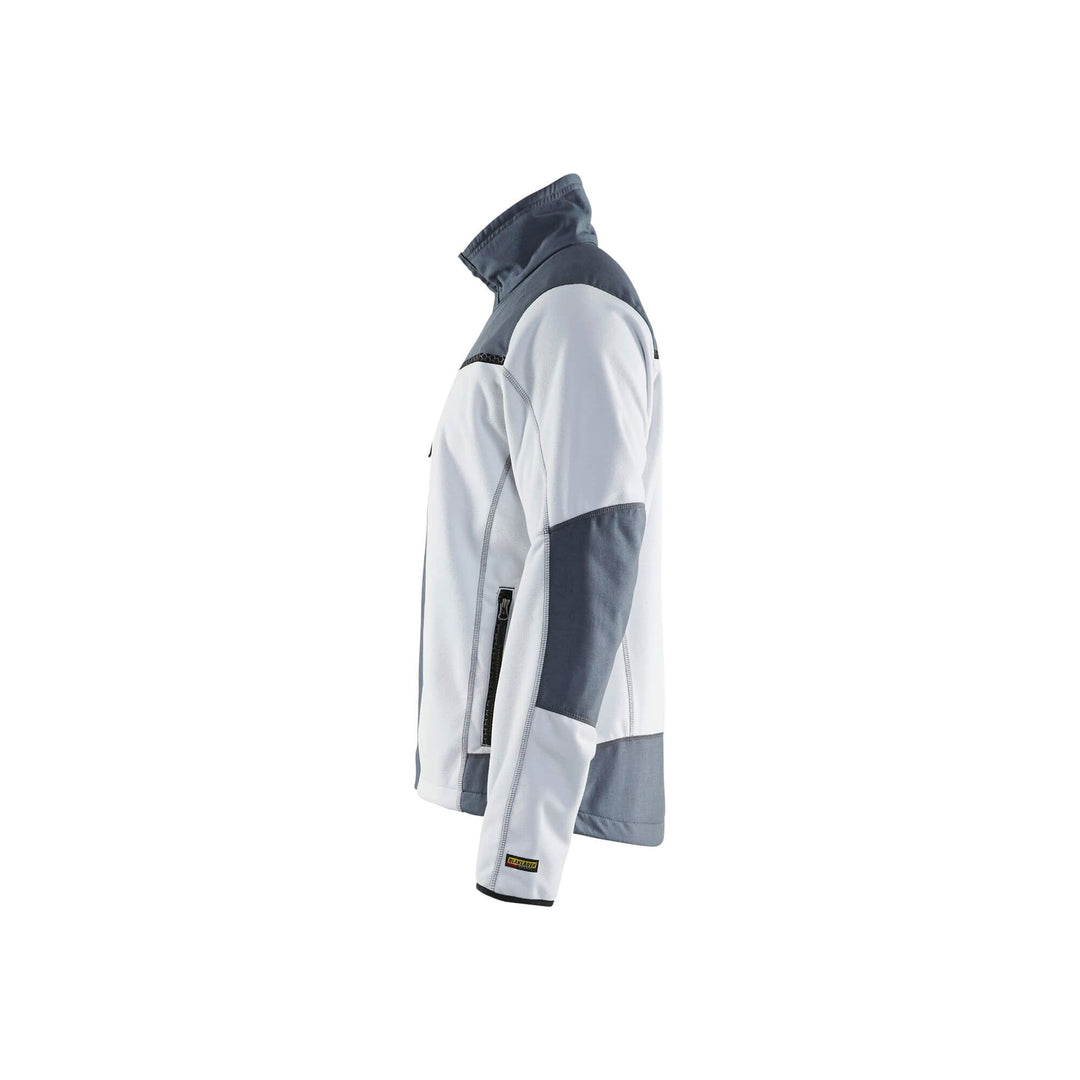 Blaklader 49552524 Windproof Fleece Jacket White/Grey Left #colour_white-grey