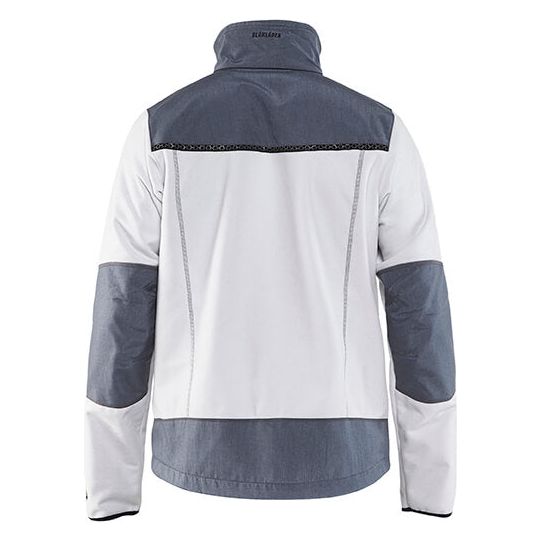 Blaklader 49552524 Windproof Fleece Jacket White/Grey Rear #colour_white-grey
