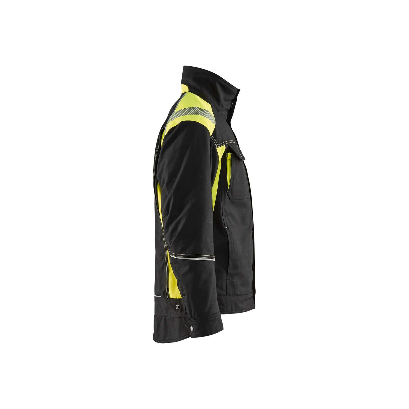 Blaklader 49151370 Winter Jacket Black/Hi-Vis Yellow Right #colour_black-yellow