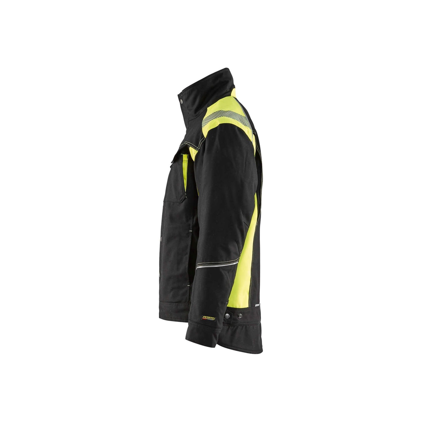 Blaklader 49151370 Winter Jacket Black/Hi-Vis Yellow Left #colour_black-yellow