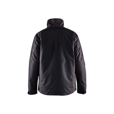 Blaklader 49181977 Winter Jacket Black Black/Dark Grey Rear #colour_black-dark-grey