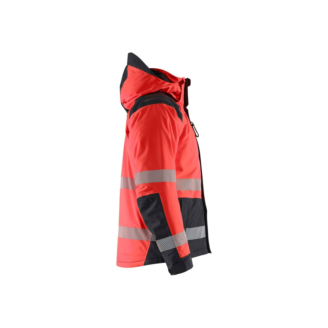 Blaklader 44551987 Winter Jacket Hi-Vis Red/Black Right #colour_red-black