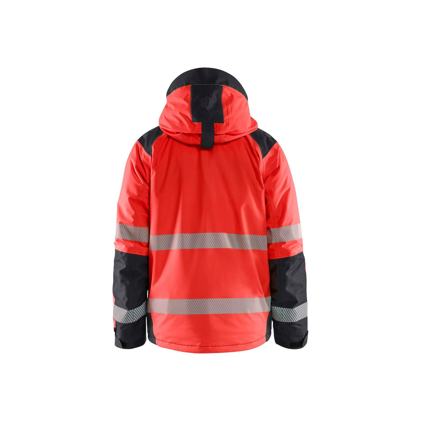 Blaklader 44551987 Winter Jacket Hi-Vis Red/Black Rear #colour_red-black