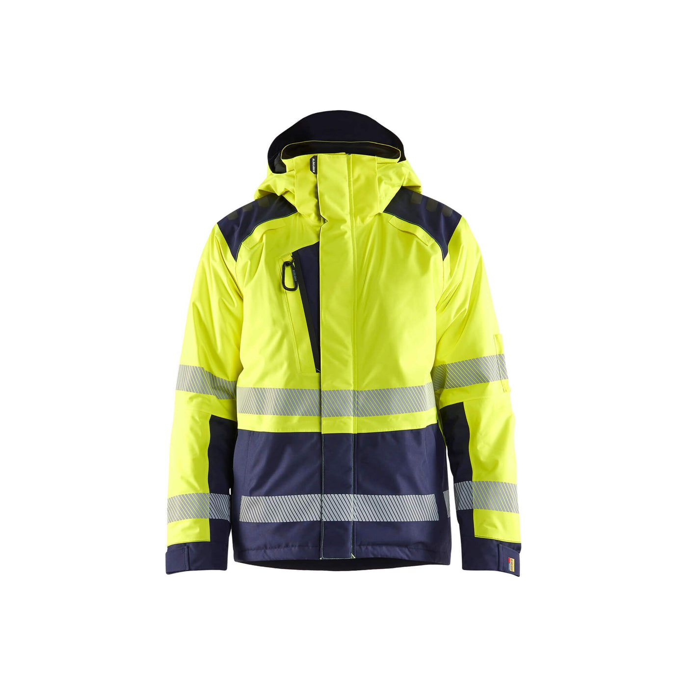 Blaklader 44551987 Winter Jacket Hi-Vis Yellow/Navy Blue Main #colour_yellow-navy-blue