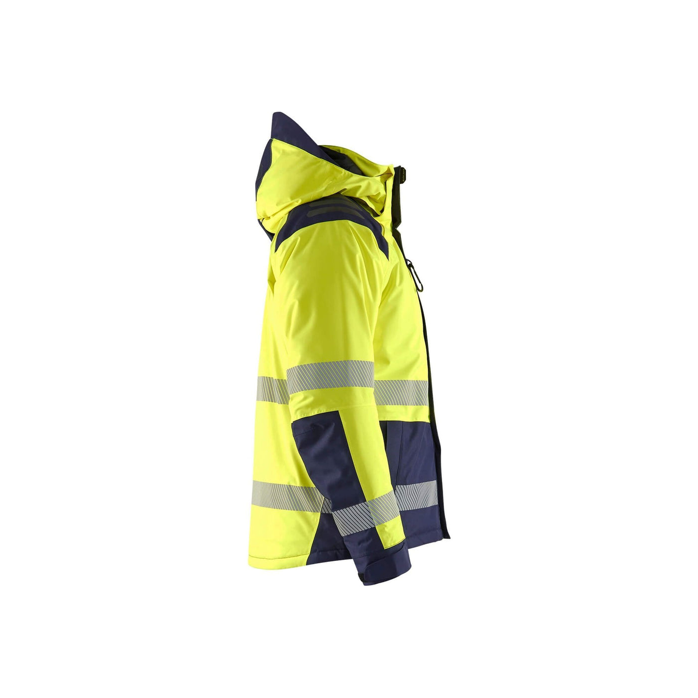 Blaklader 44551987 Winter Jacket Hi-Vis Yellow/Navy Blue Right #colour_yellow-navy-blue