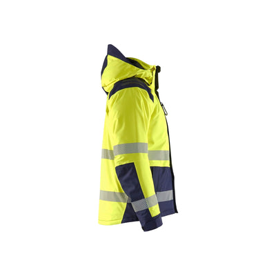Blaklader 44551987 Winter Jacket Hi-Vis Yellow/Navy Blue Right #colour_yellow-navy-blue