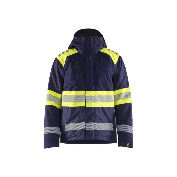 Blaklader 44801977 Winter Jacket Hi-Vis Navy Blue/Hi-Vis Yellow Main #colour_navy-blue-hi-vis-yellow