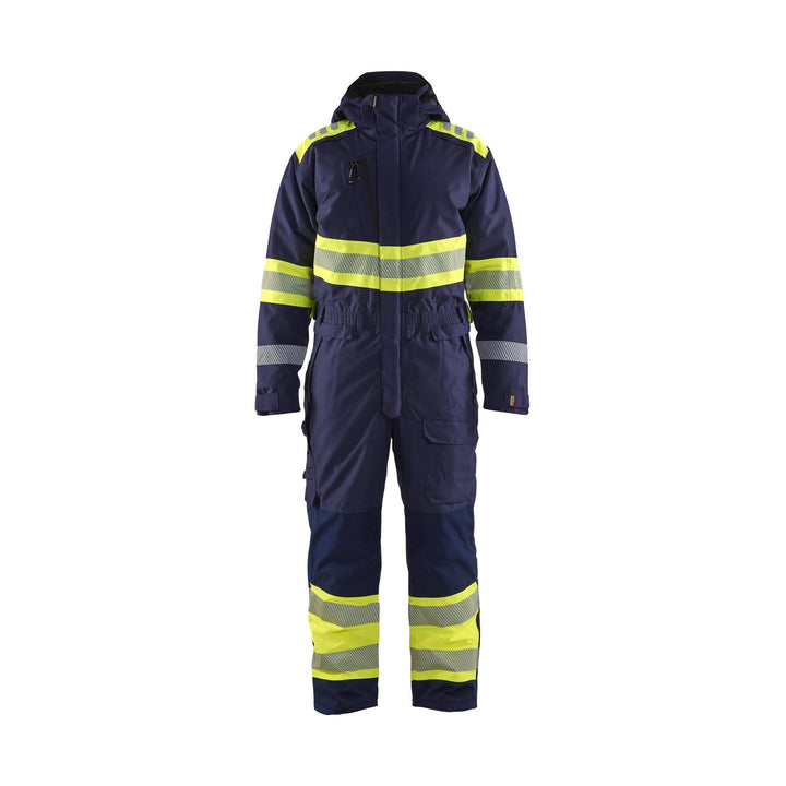 Blaklader 67201977 Winter Overall Hi-Vis Navy Blue/Hi-Vis Yellow Main #colour_navy-blue-hi-vis-yellow