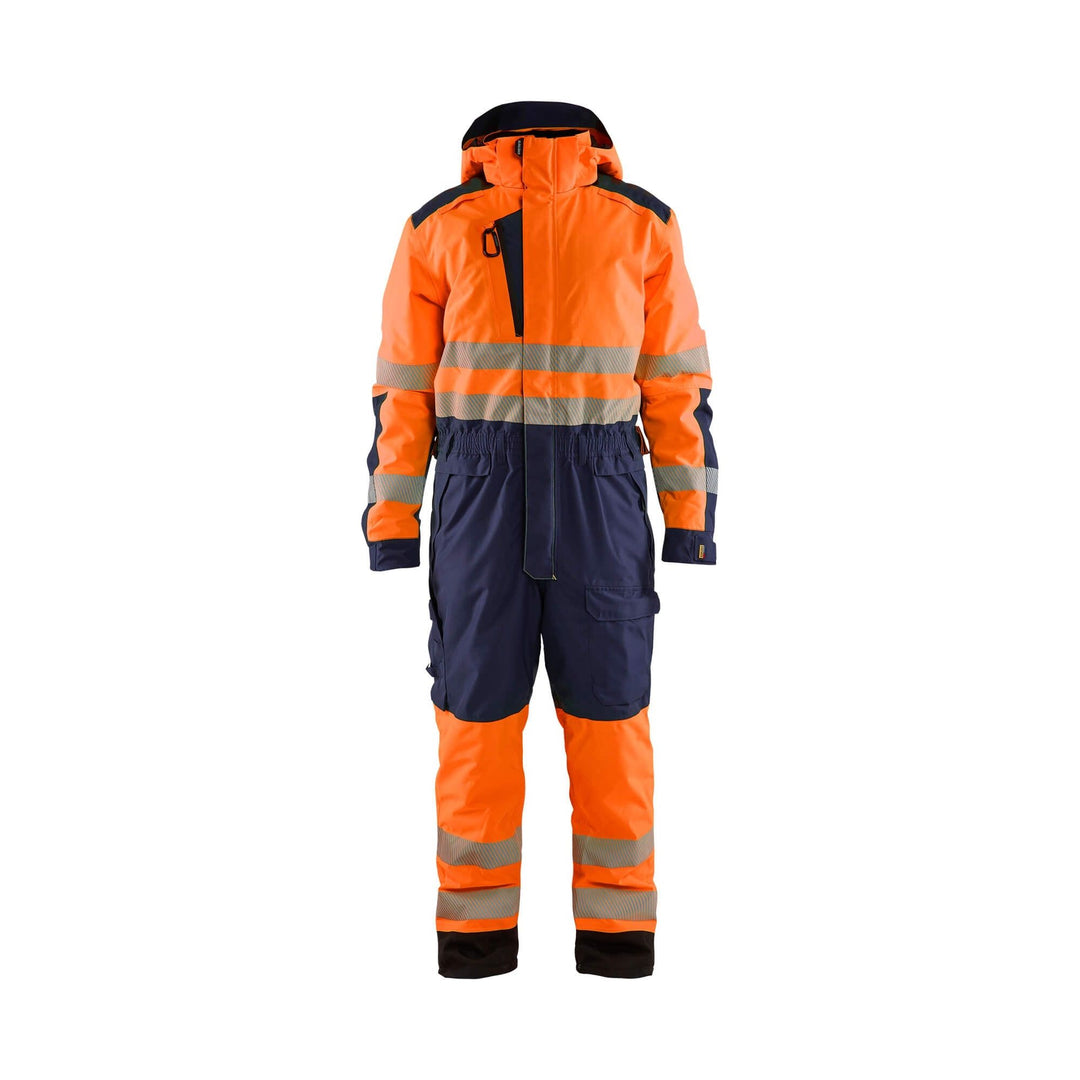 Blaklader 67251977 Winter Overall Hi-Vis Orange/Navy Blue Main #colour_orange-navy-blue