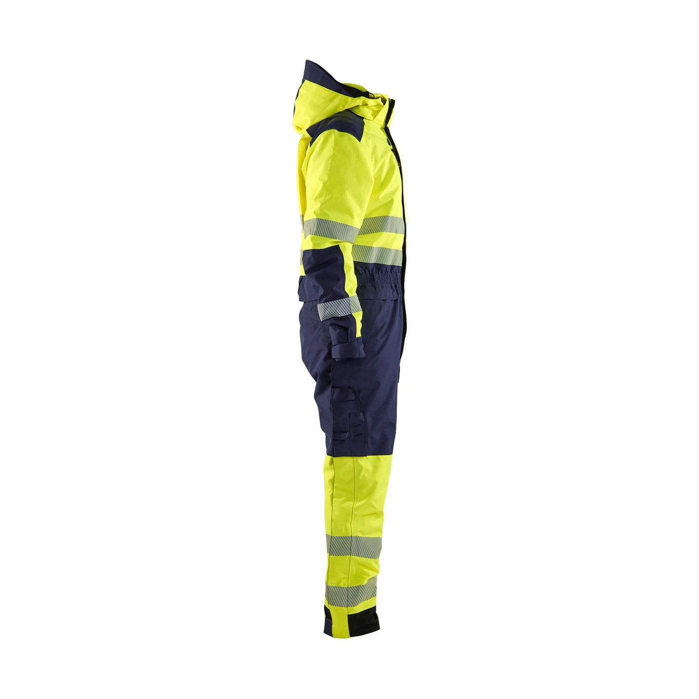 Blaklader 67251977 Winter Overall Hi-Vis Yellow/Navy Blue Right #colour_yellow-navy-blue