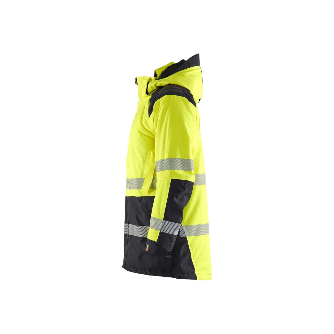 Blaklader 44571987 Winter Parka Hi-Vis Yellow/Black Left #colour_yellow-black