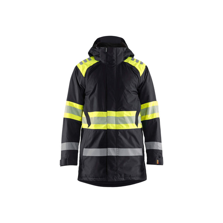 Blaklader 44851977 Winter Parka Hi-Vis Black/Hi-Vis Yellow Main #colour_black-hi-vis-yellow