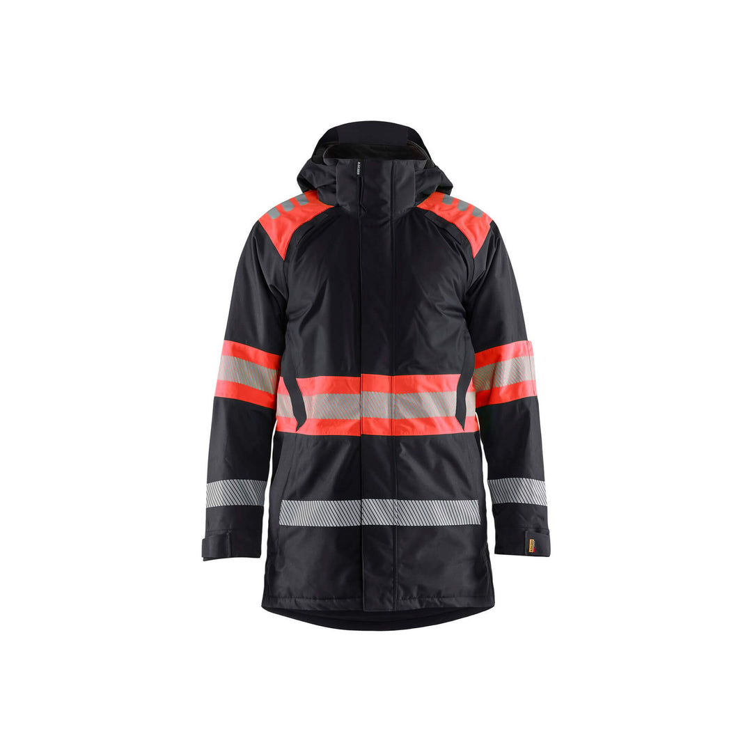 Blaklader 44851977 Winter Parka Hi-Vis Black/Red Main #colour_black-red