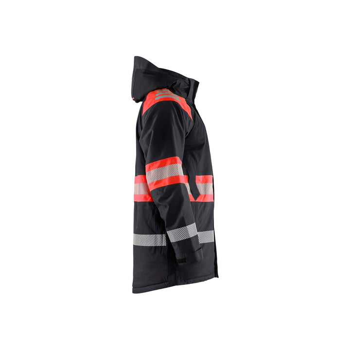 Blaklader 44851977 Winter Parka Hi-Vis Black/Red Right #colour_black-red