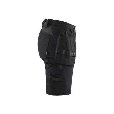 Blaklader 71831645 Womens Craftsman Shorts 4-Way Stretch Black/Dark Grey Right #colour_black-dark-grey