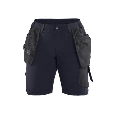 Blaklader 71831645 Womens Craftsman Shorts 4-Way Stretch Dark Navy Blue/Black Main #colour_dark-navy-blue-black
