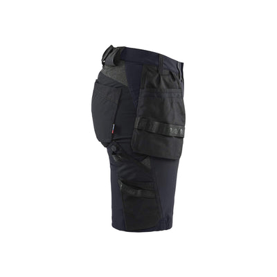 Blaklader 71831645 Womens Craftsman Shorts 4-Way Stretch Dark Navy Blue/Black Right #colour_dark-navy-blue-black