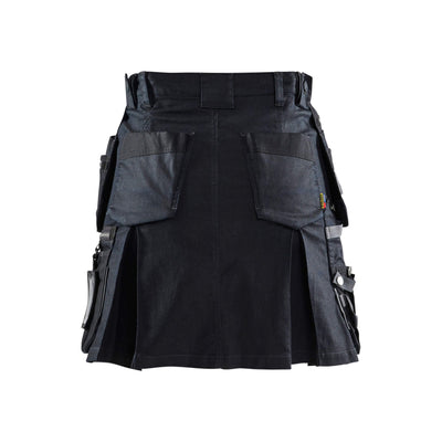 Blaklader 71801147 Womwns Craftsman Skirt With Stretch Navy Blue/Black Rear #colour_navy-blue-black