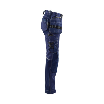Blaklader 71301370 Womens Craftsman Trousers With Stretch Navy Blue Right #colour_navy-blue