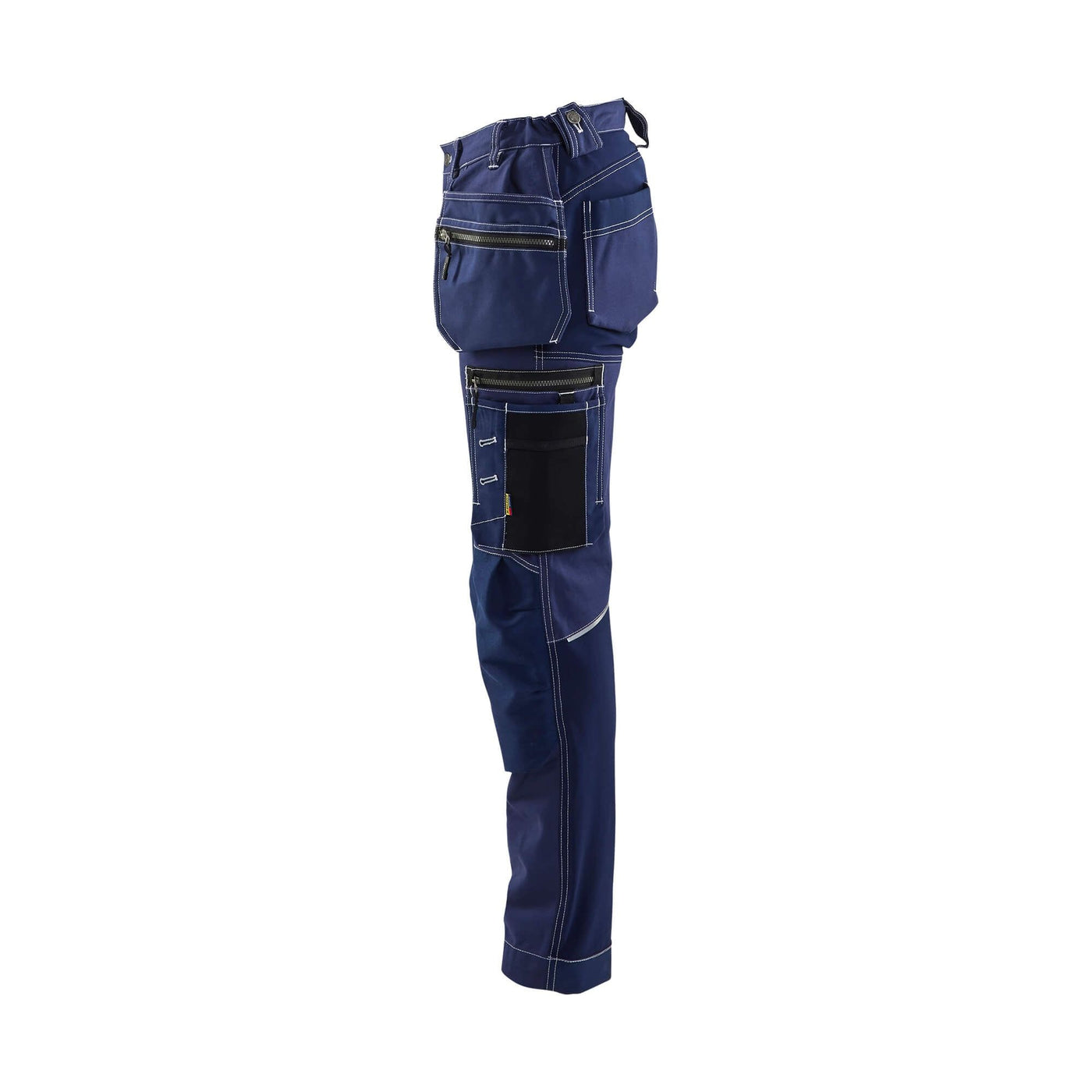 Blaklader 71301370 Womens Craftsman Trousers With Stretch Navy Blue Left #colour_navy-blue