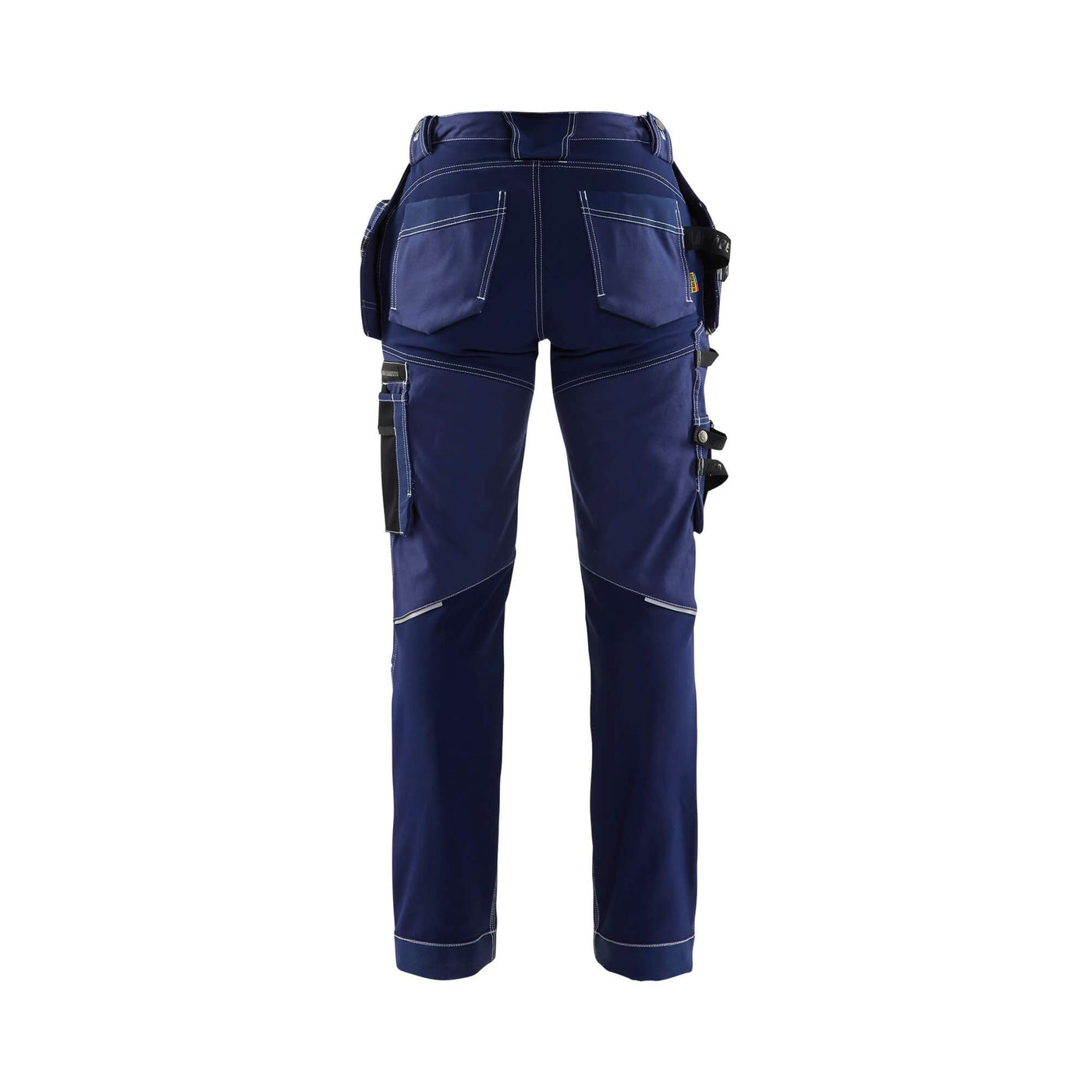 Blaklader 71301370 Womens Craftsman Trousers With Stretch Navy Blue Rear #colour_navy-blue