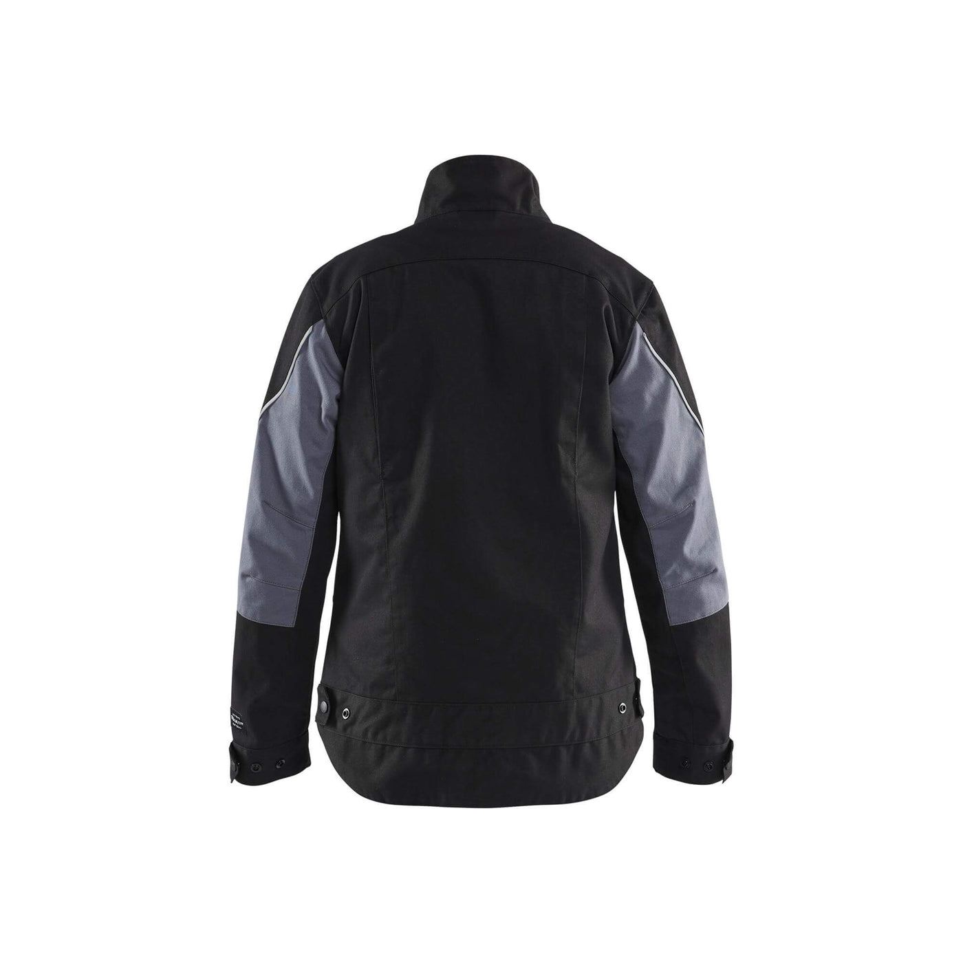 Blaklader 40711516 Womens Flame Resistant Jacket Black/Grey Rear #colour_black-grey