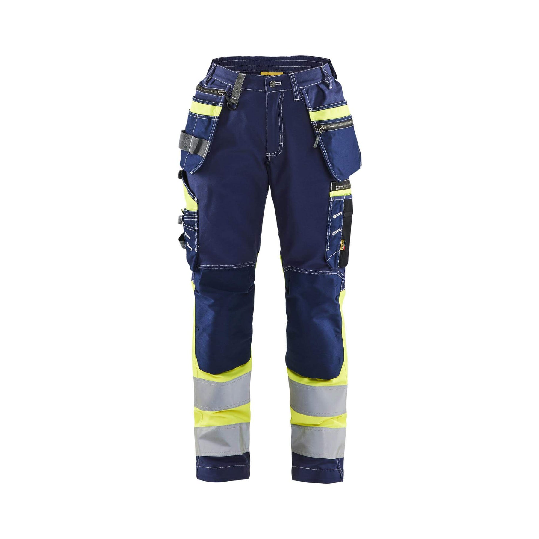Blaklader 71961370 Womens Hi-Vis Stretch Trousers Navy Blue/Hi-Vis Yellow Main