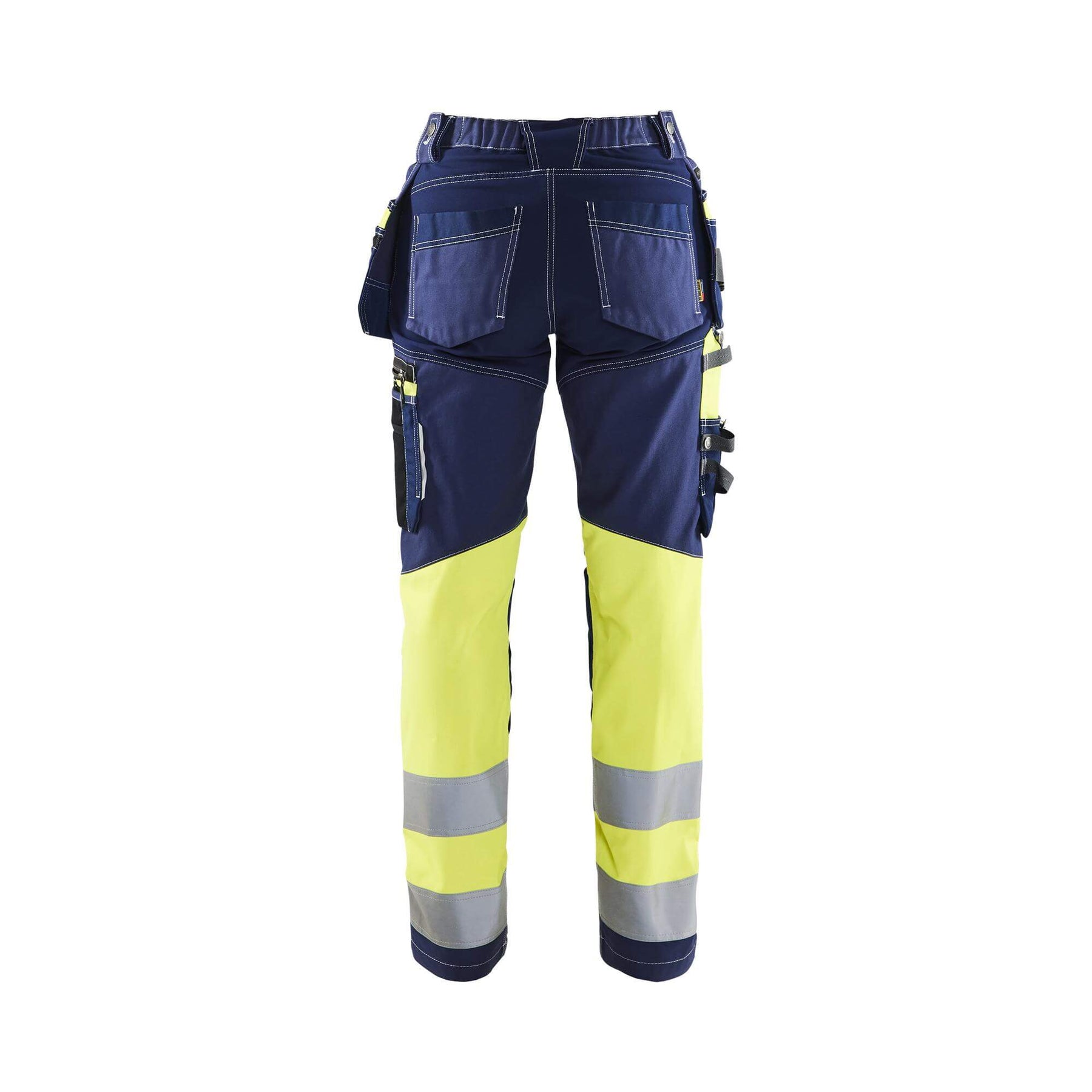 Blaklader 71961370 Womens Hi-Vis Stretch Trousers Navy Blue/Hi-Vis Yellow Rear