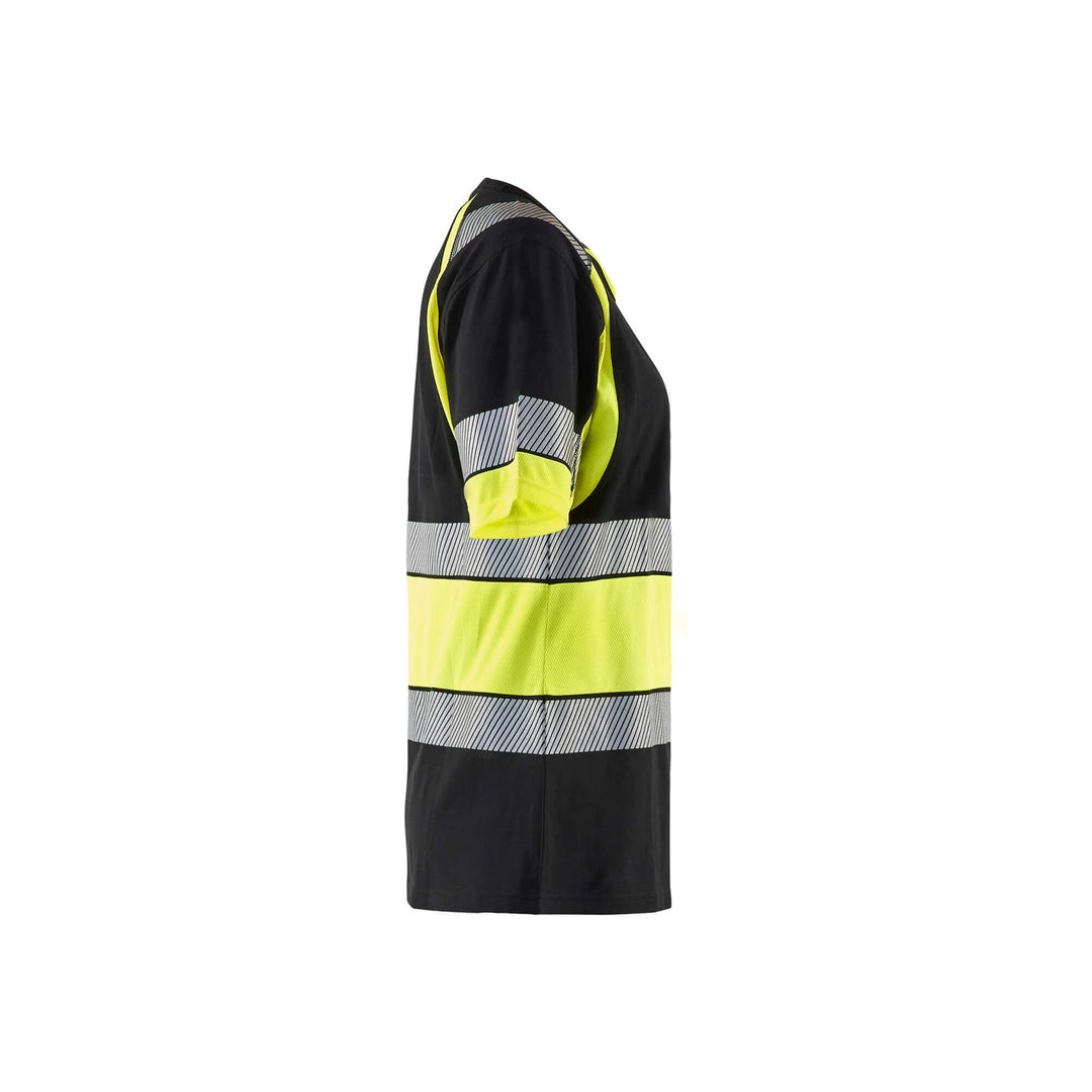 Blaklader 34101030 Womens Hi-Vis T-Shirt Black/Hi-Vis Yellow Right #colour_black-hi-vis-yellow