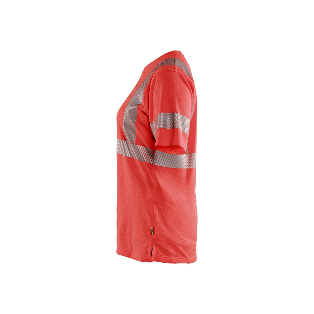 Blaklader 35022537 Womens Hi-Vis T-Shirt Hi-Vis Red Left #colour_hi-vis-red