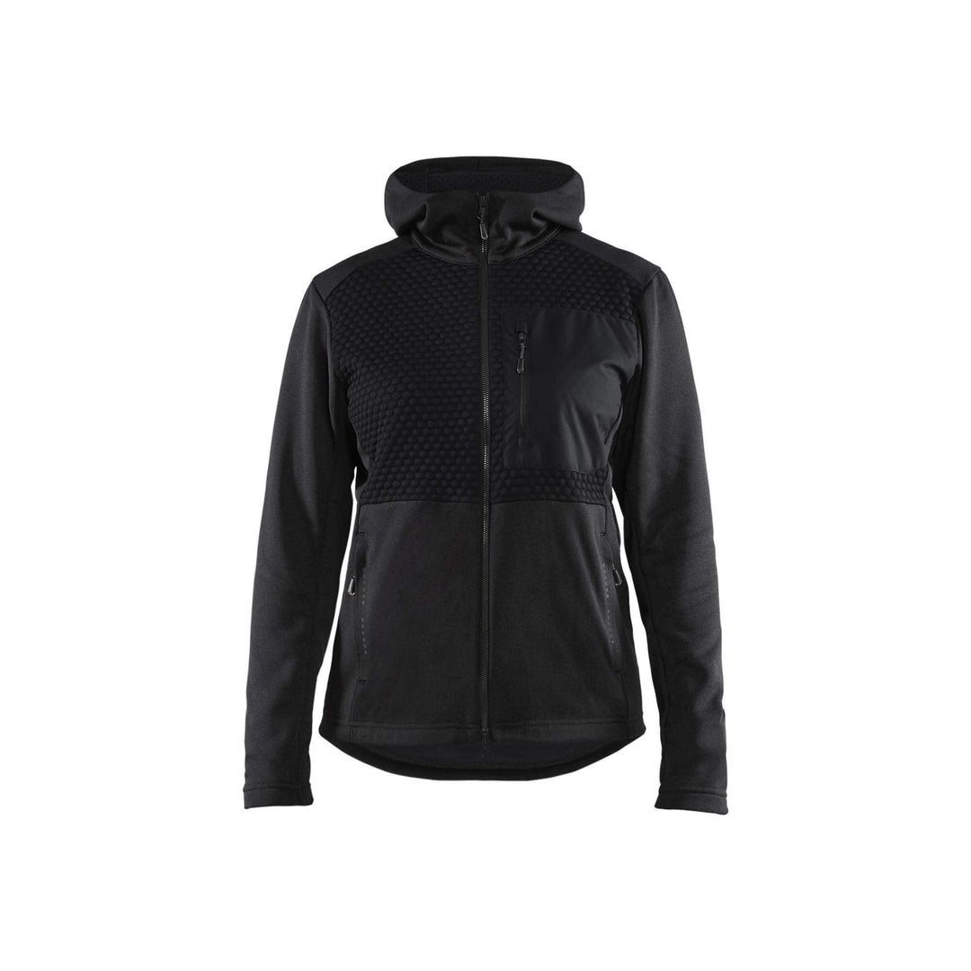 Blaklader 35422526 Womens Hoodie with Full Zipper Black Main #colour_black