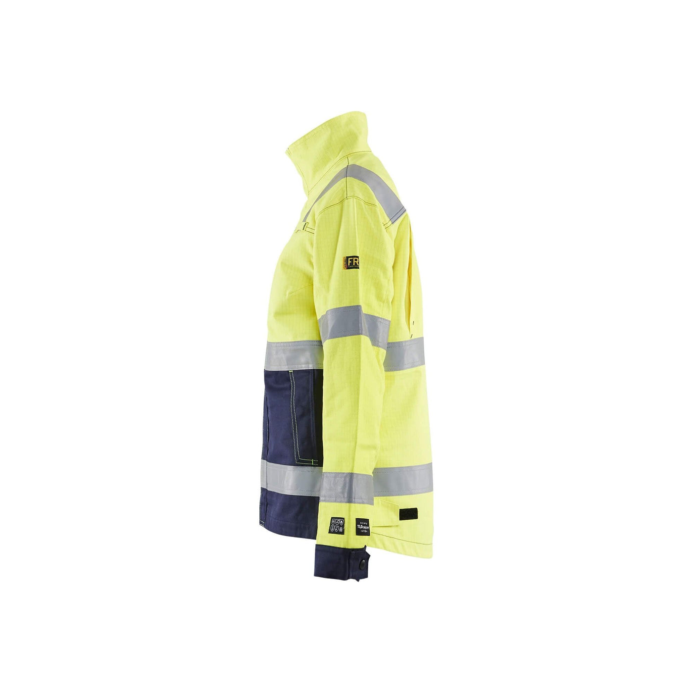 Blaklader 40911514 Womens Jacket Multinorm Yellow/Navy Blue Left #colour_yellow-navy-blue