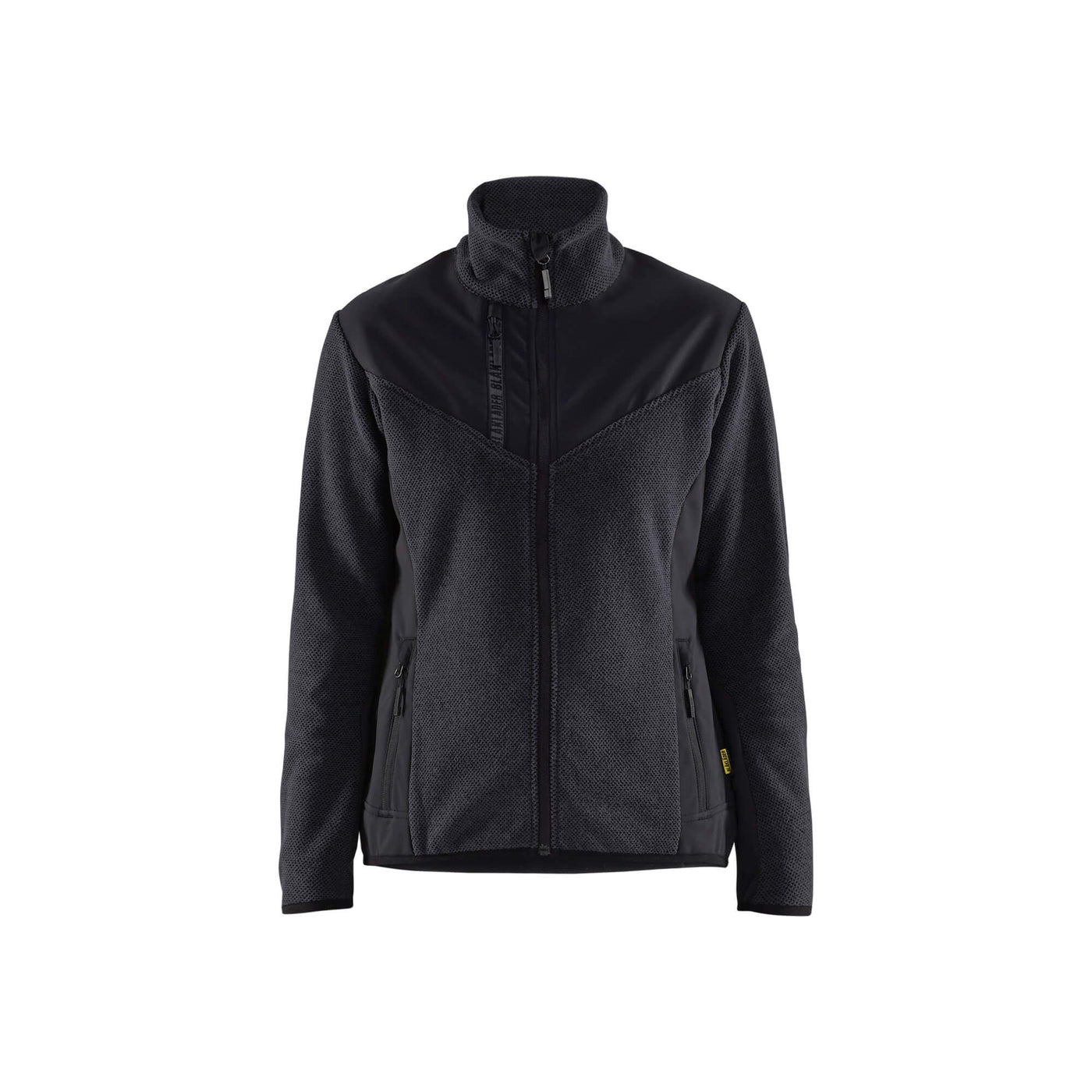 Blaklader 59432536 Womens Knitted Jacket With Softshell Dark Grey/Black Main #colour_dark-grey-black