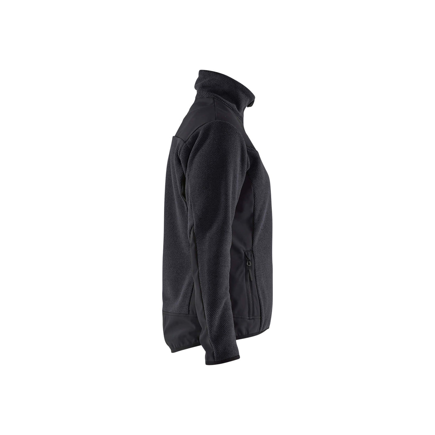 Blaklader 59432536 Womens Knitted Jacket With Softshell Dark Grey/Black Right #colour_dark-grey-black
