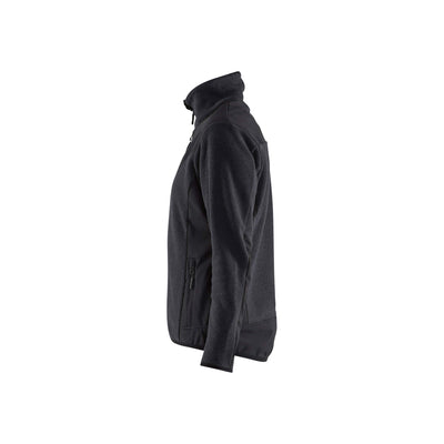 Blaklader 59432536 Womens Knitted Jacket With Softshell Dark Grey/Black Left #colour_dark-grey-black