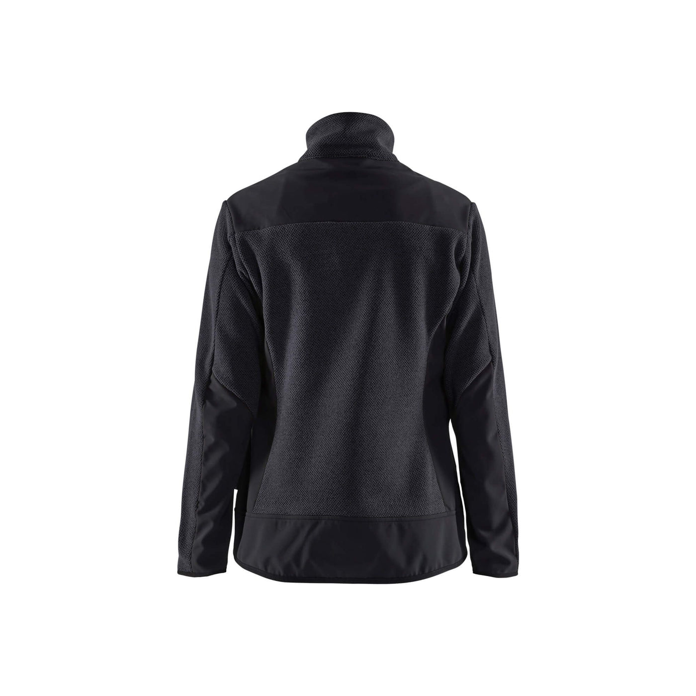 Blaklader 59432536 Womens Knitted Jacket With Softshell Dark Grey/Black Rear #colour_dark-grey-black