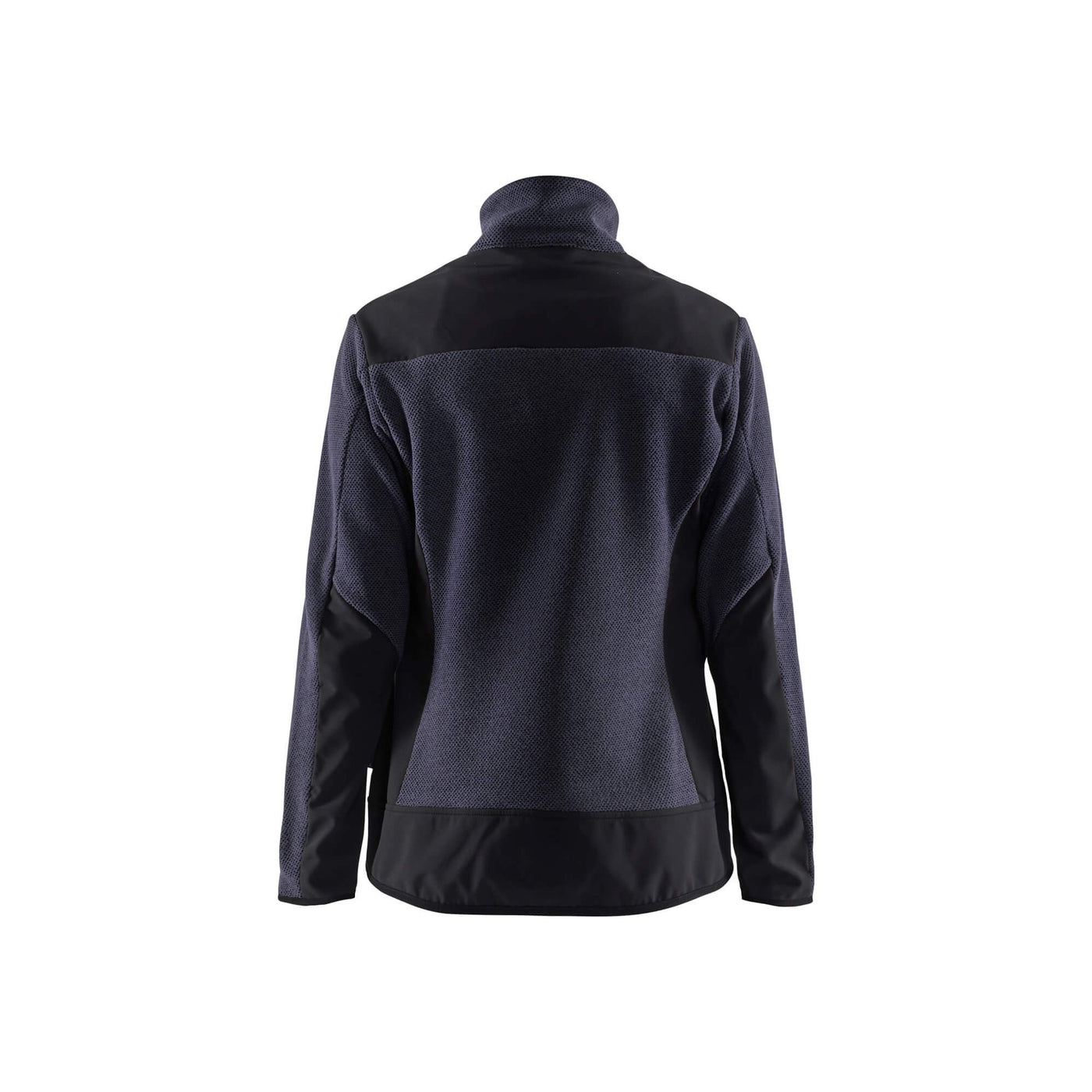 Blaklader 59432536 Womens Knitted Jacket With Softshell Dark Navy Blue/Black Rear #colour_dark-navy-blue-black