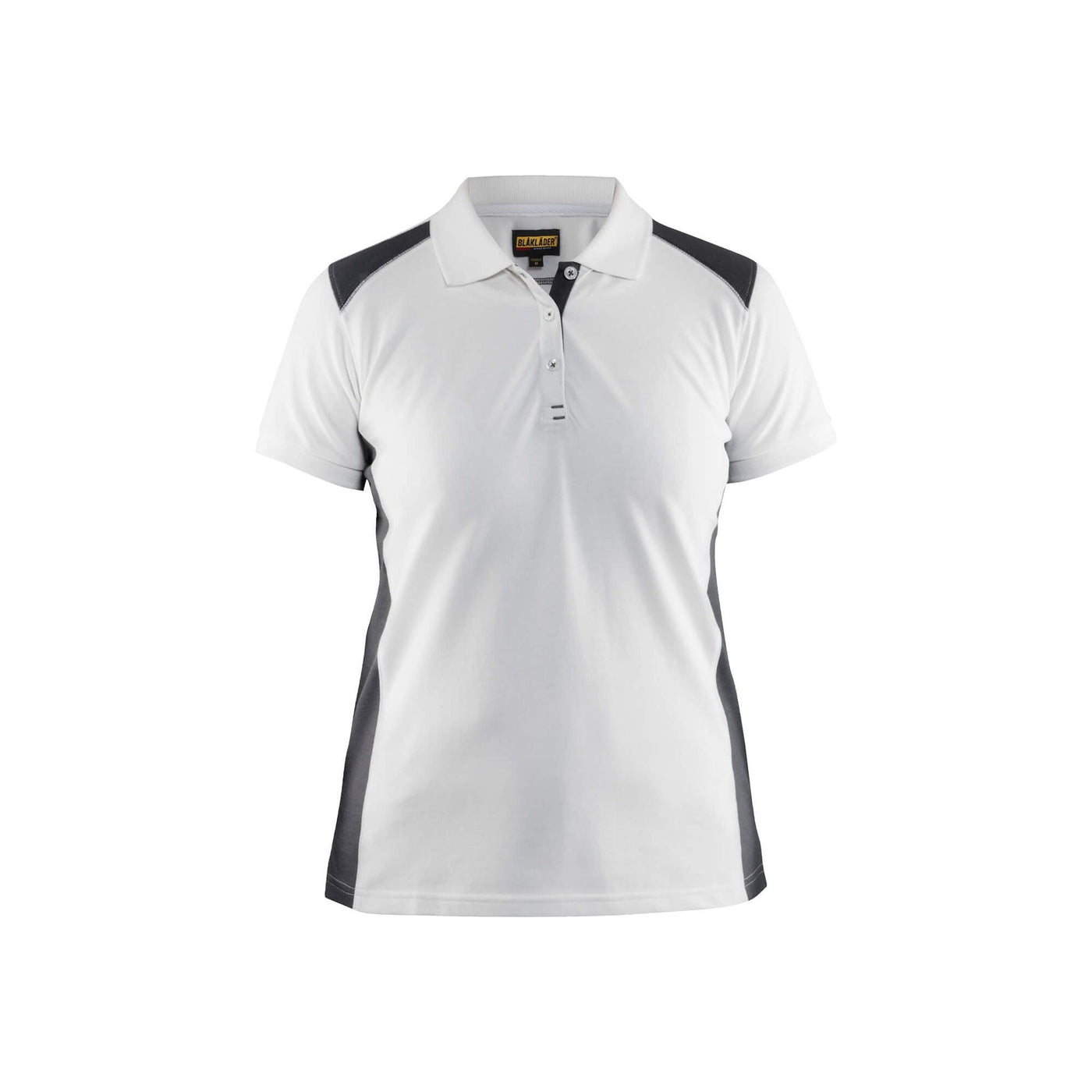 Blaklader 33901050 Womens Polo Shirt White/Dark Grey Main #colour_white-dark-grey
