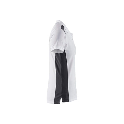 Blaklader 33901050 Womens Polo Shirt White/Dark Grey Right #colour_white-dark-grey