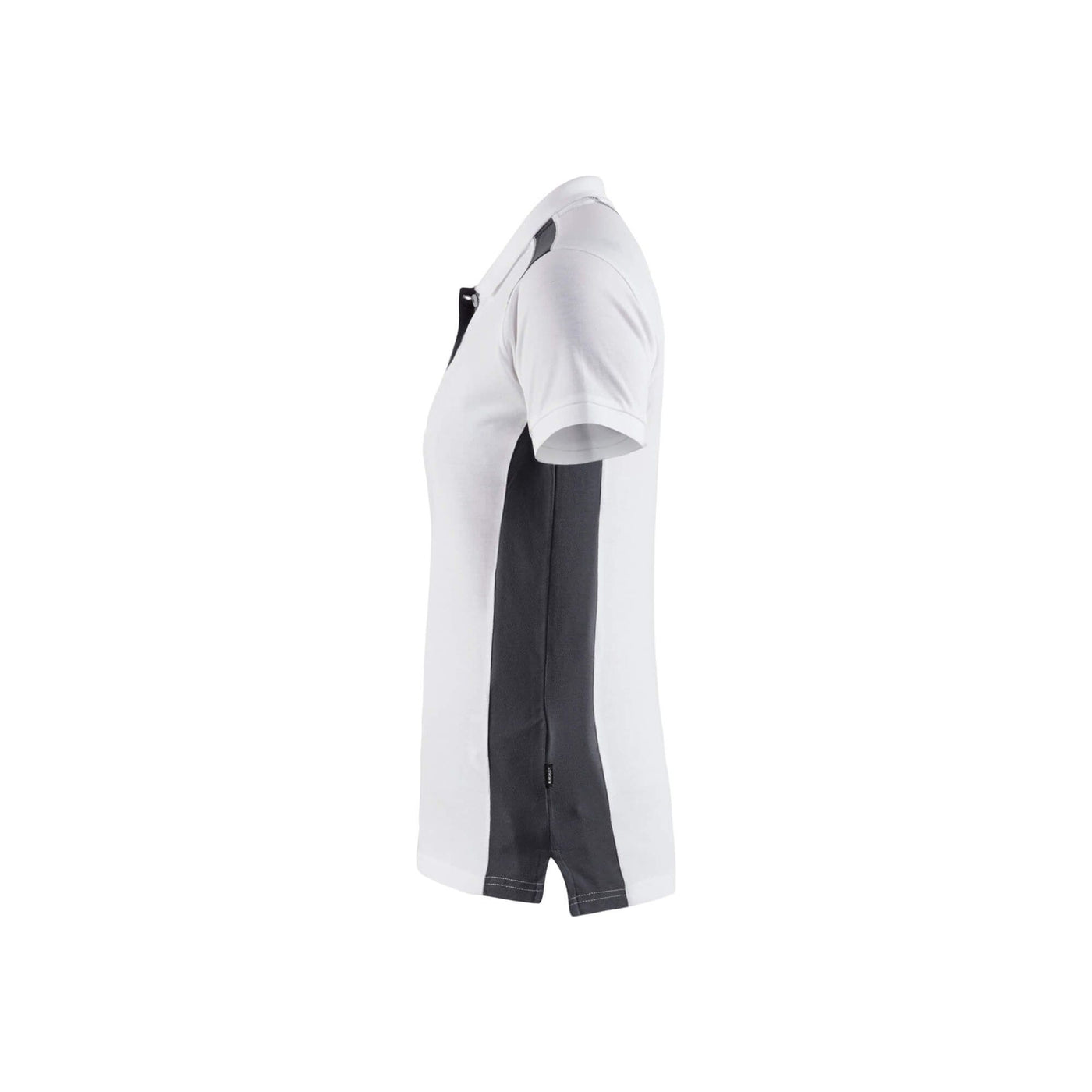 Blaklader 33901050 Womens Polo Shirt White/Dark Grey Left #colour_white-dark-grey