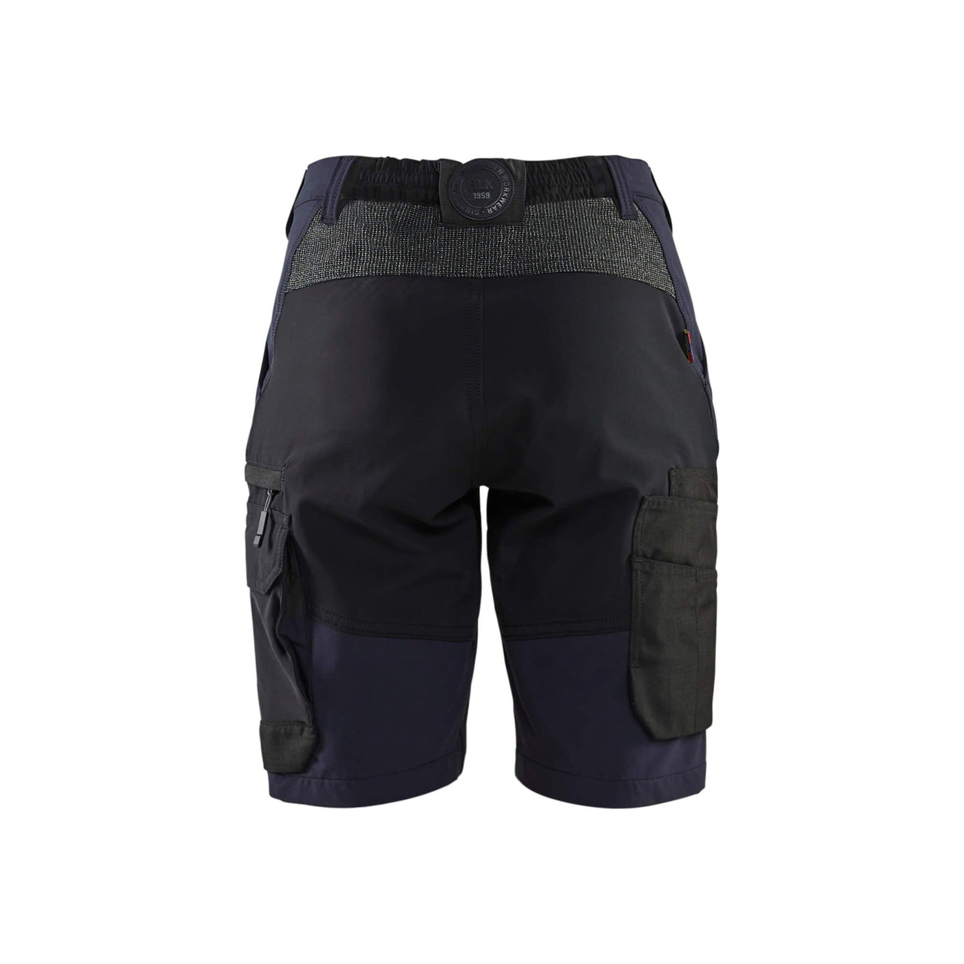 Blaklader 71231645 Womens Service Shorts 4-Way-Stretch Dark Navy Blue/Black Rear #colour_dark-navy-blue-black