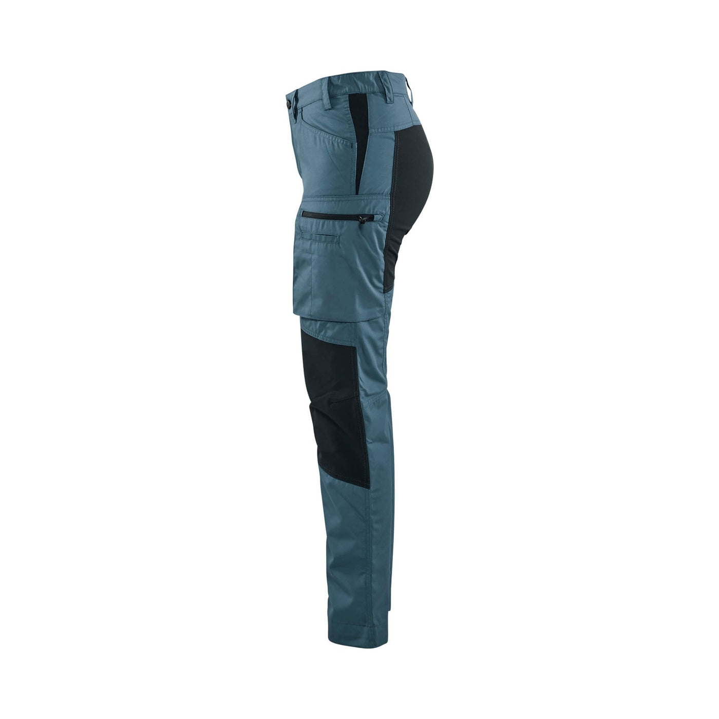 Blaklader 71591845 Womens Service Trousers Stretch Numb Blue/Dark Navy Blue Left #colour_numb-blue-dark-navy-blue