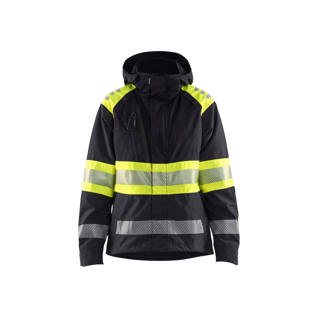 Blaklader 44301977 Womens Shell Jacket Hi-Vis Black/Hi-Vis Yellow Main #colour_black-hi-vis-yellow