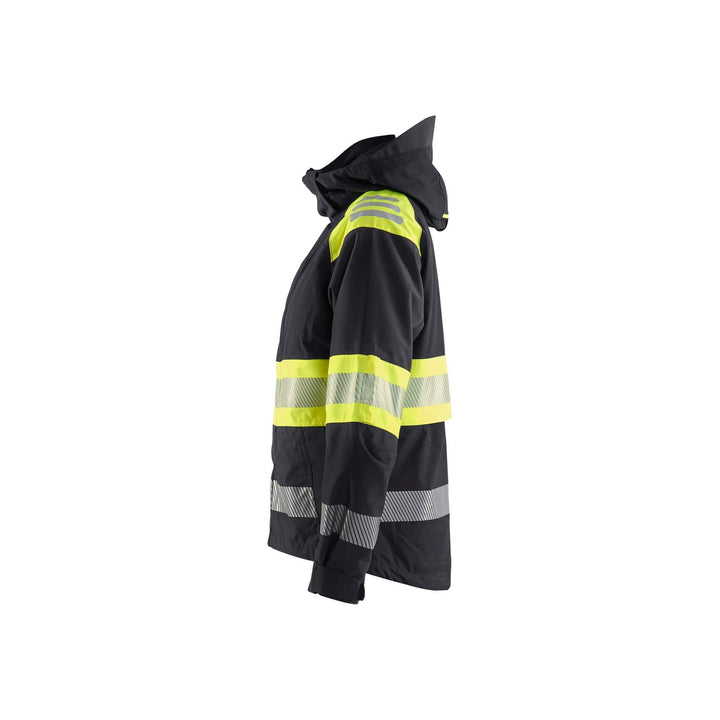 Blaklader 44301977 Womens Shell Jacket Hi-Vis Black/Hi-Vis Yellow Left #colour_black-hi-vis-yellow